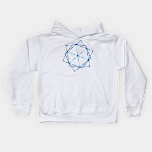 Geometric swirl in neon Kids Hoodie